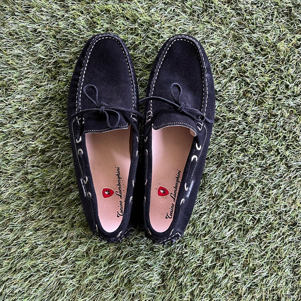 Lamborghini Black Suede Men's Loafers